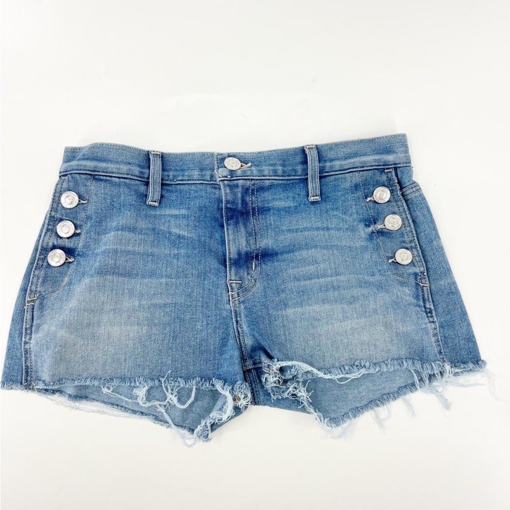 ✅ CURRENT ELLIOTT DENIM SHORT WITH BUTTON POCKET SIZE 24‎